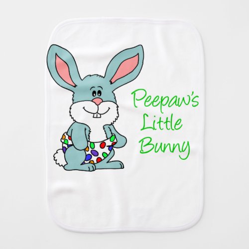 Peepaws Little Bunny Burp Cloth