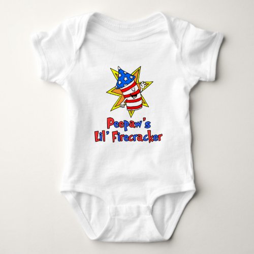 Peepaws Little Firecracker Baby Bodysuit