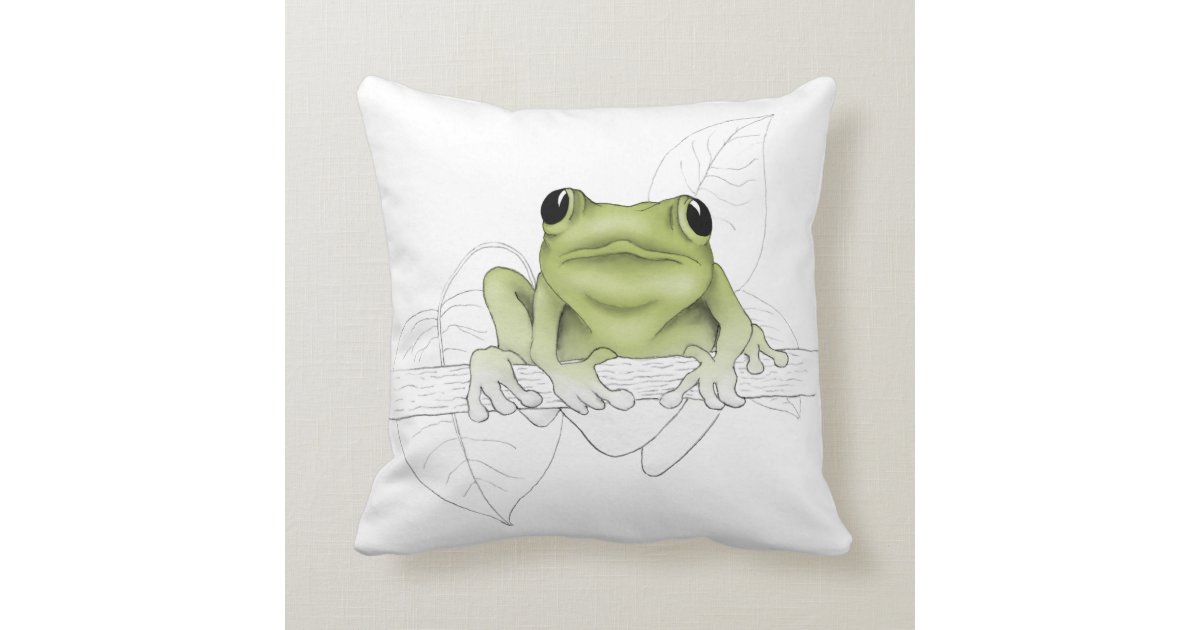 Peeper The Frog Throw Pillow Zazzle Com