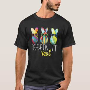 Peepin It Real Happy Easter Bunny Egg Hunt Kid Hi T-Shirt