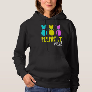 Peepin It Real Outfit Happy Easter Bunny Egg Hunt Hoodie