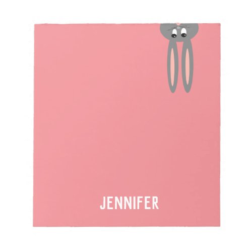 Peeping Bunny Personalized Notepad