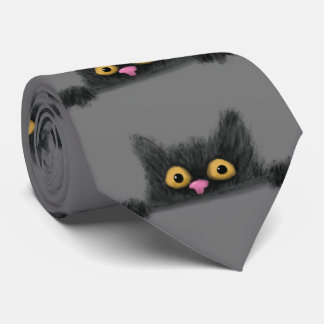 Peeping Cat  Neck Tie