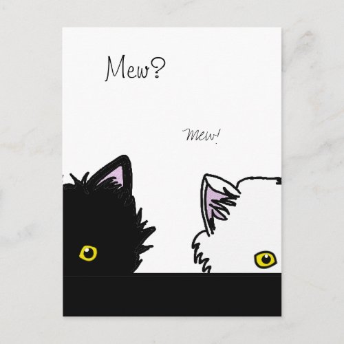 Peeping Kittens Postcard