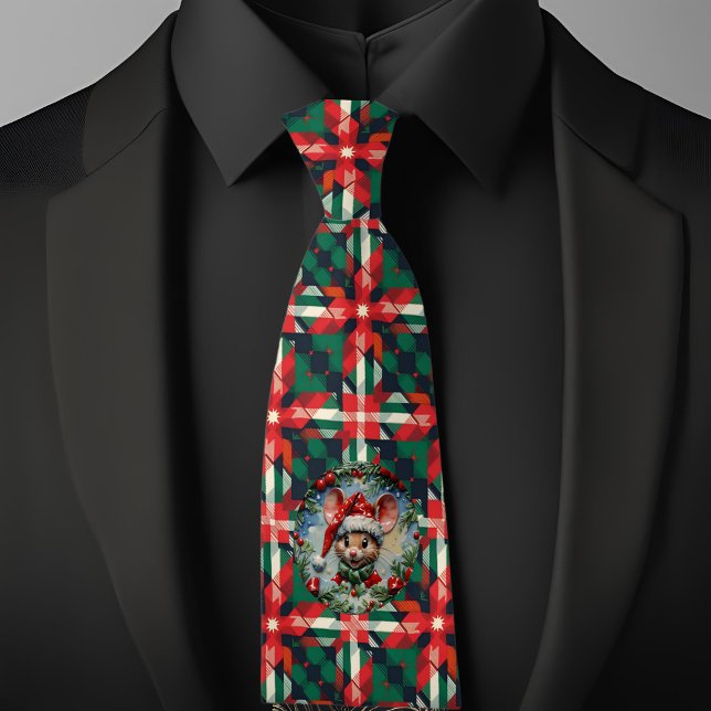 Peeping Mouse Christmas Neck Tie (Creator Uploaded)