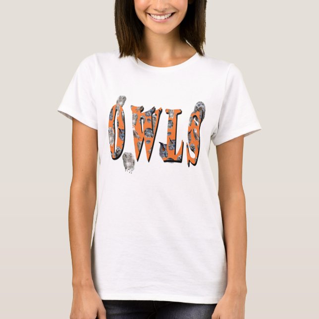 Peeping Owls Picture Logo, T-Shirt (Front)