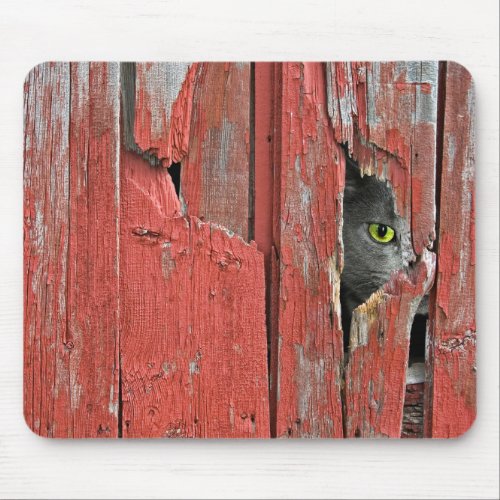 Peeping Tom Cat Mouse Pad