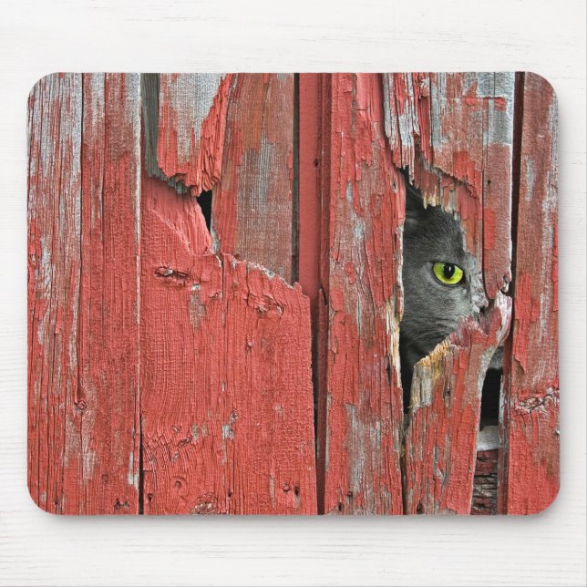 Peeping Tom Cat Mouse Pad (Front)
