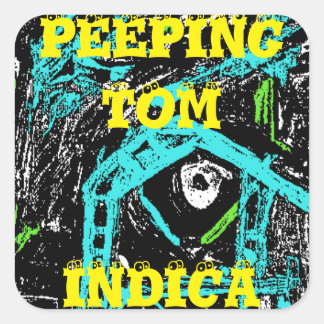 PEEPING TOM INDICA SQUARE STICKER