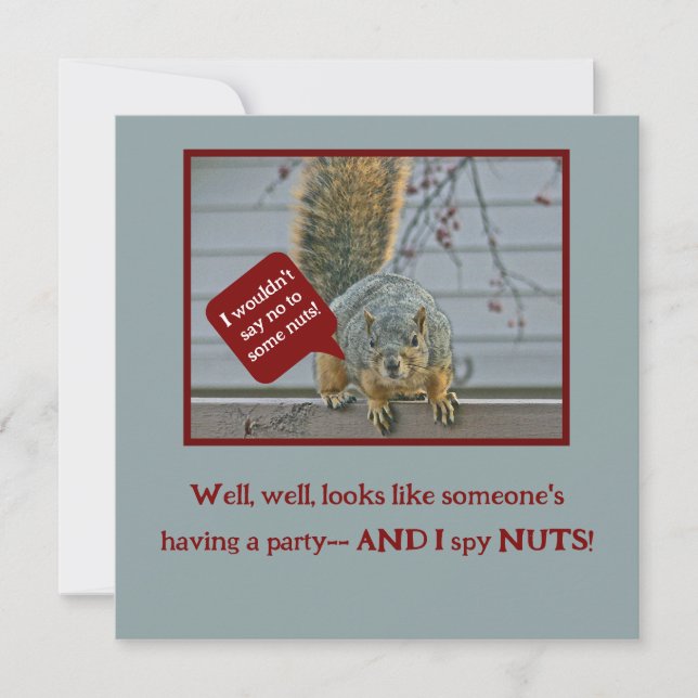 "PEEPING-TOM SQUIRREL" INVITATION (Front)