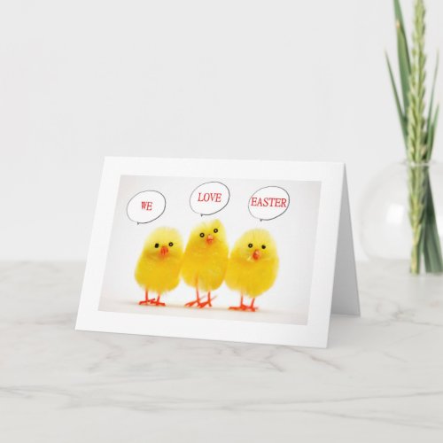 PEEPS COMING BY WE LOVE EASTER AND YOU HOLIDAY CARD