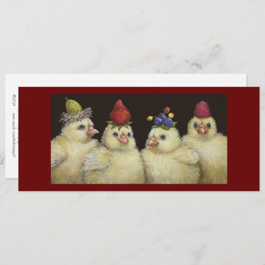 Peeps on Berry Hat Night flat card (Front/Back)