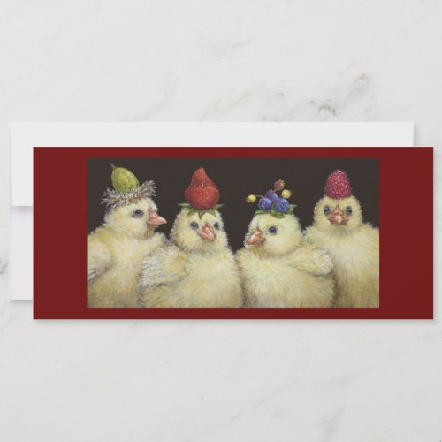 Peeps on Berry Hat Night flat card