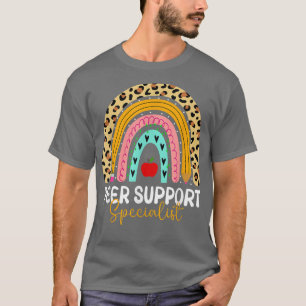 Peer Support Specialist Leopard Rainbow Healthcare T-Shirt