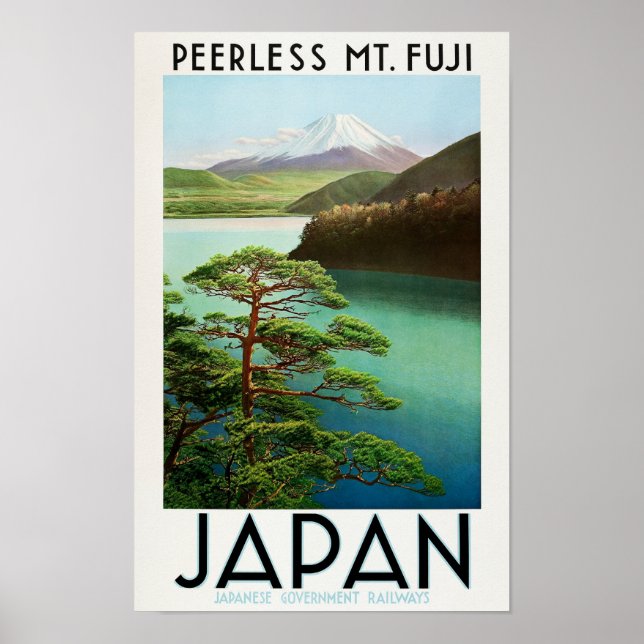 Peerless Mt. Fuji - 1930s Japan Travel Poster (Front)
