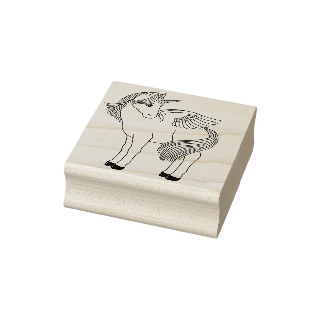 Pegacorn Winged Unicorn Rubber Stamp (Stamp)