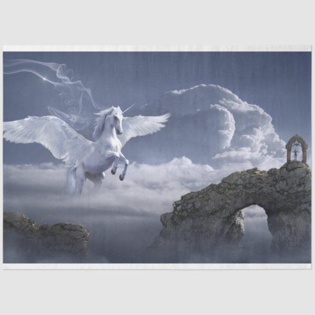 Pegasas Sky Decoupage 20x30 Tissue Paper (Front)