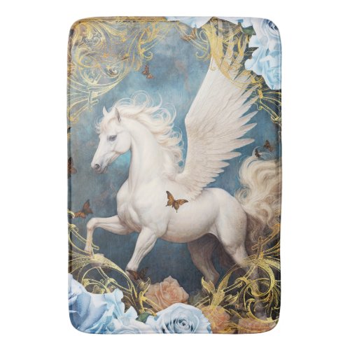 Pegasus and Blue Roses Bath Mat