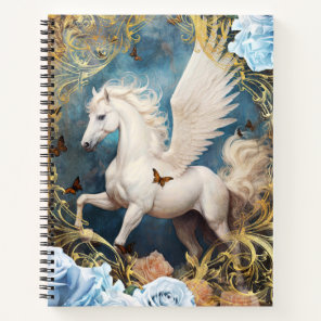 Pegasus and Blue Roses Notebook