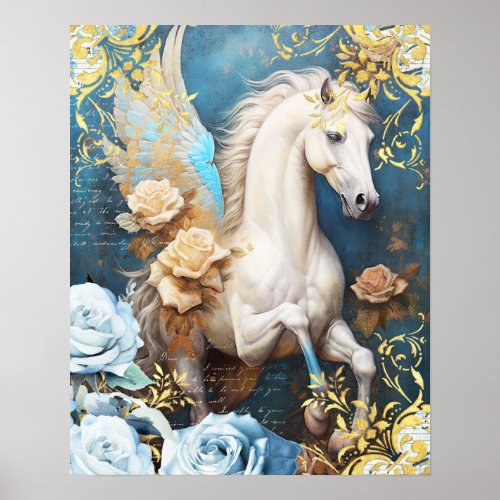 Pegasus and Blue Roses