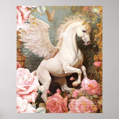 Pegasus and Pink Roses