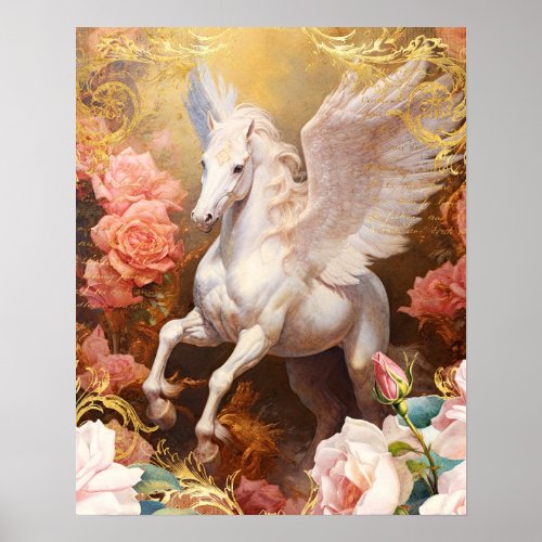Pegasus and Pink Roses