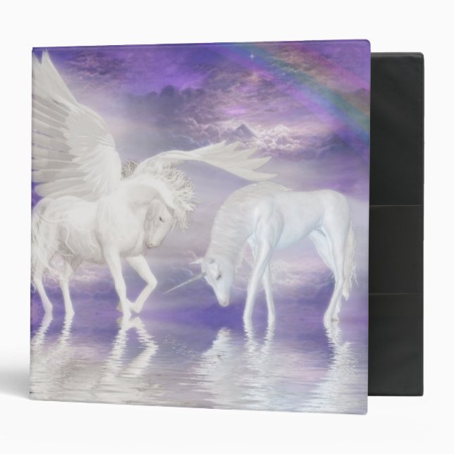 Pegasus and unicorn 3 ring binder (Front/Inside)