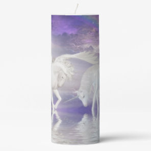 Pegasus and unicorn pillar candle