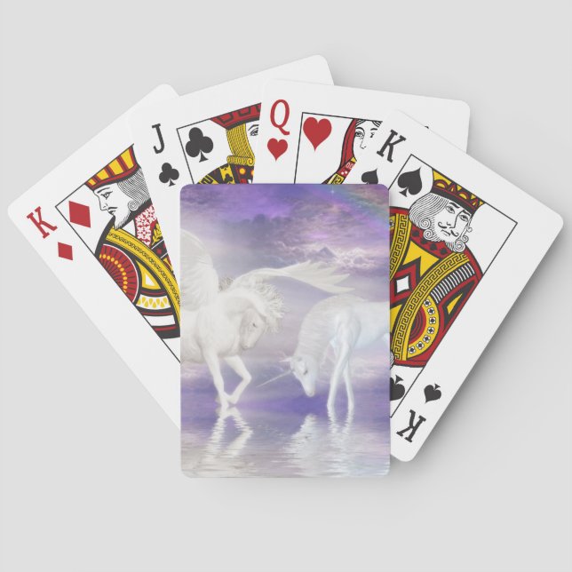 Pegasus and unicorn poker cards (Back)