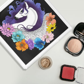 Pegasus Black Floral Acrylic Tray