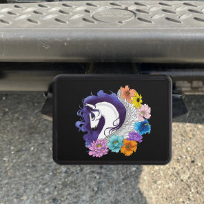 Pegasus Black Floral Hitch Cover