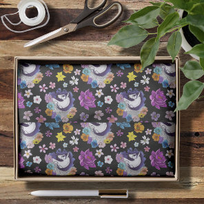 Pegasus Black Floral Tissue Paper