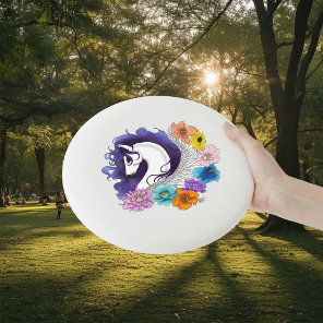 Pegasus Black Floral Wham-O Frisbee
