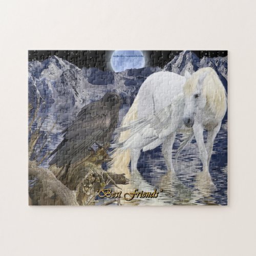 Pegasus  Black Raven Fantasy Art Puzzle