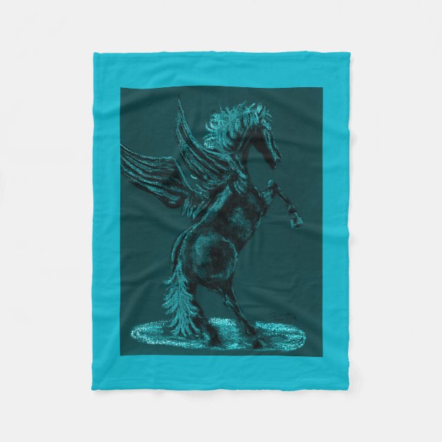 PEGASUS BLUE FLEECE BLANKET (Front)