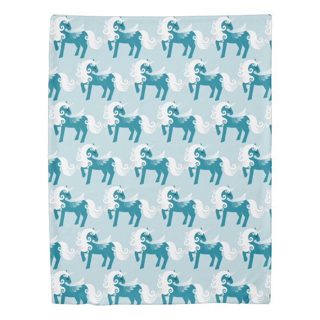 Pegasus Blues Duvet Cover (Front)