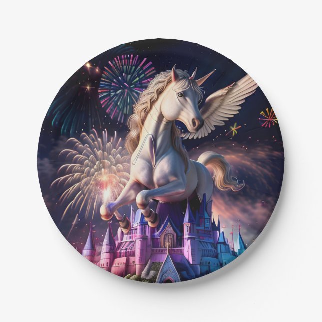 Pegasus Castle One Paper Plates (Front)