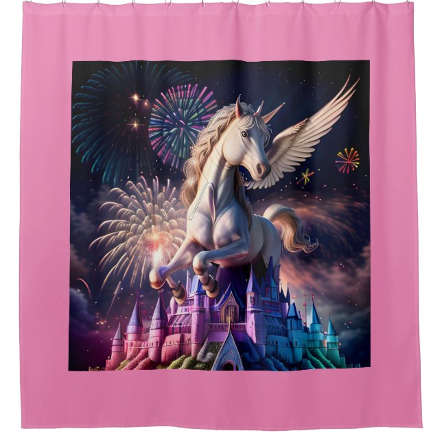 Pegasus Castle One Shower Curtain (Front)