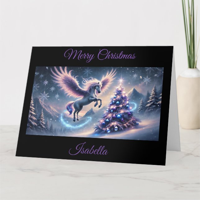 Pegasus Christmas Fantasy Card (Front)