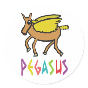 Pegasus Classic Round Sticker