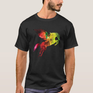 Pegasus Colorful Horse Cool Unicorn Horse Lover Gi T-Shirt