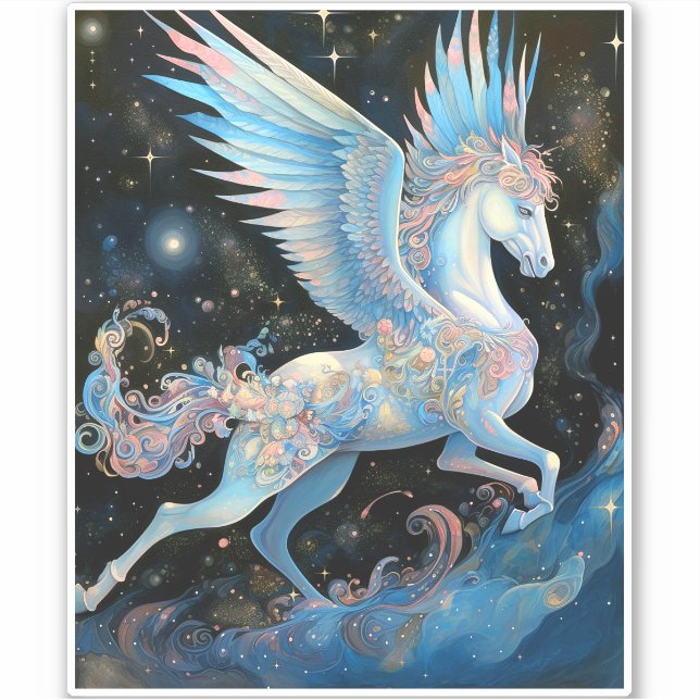 Pegasus Fantasy Art Sticker (Front)