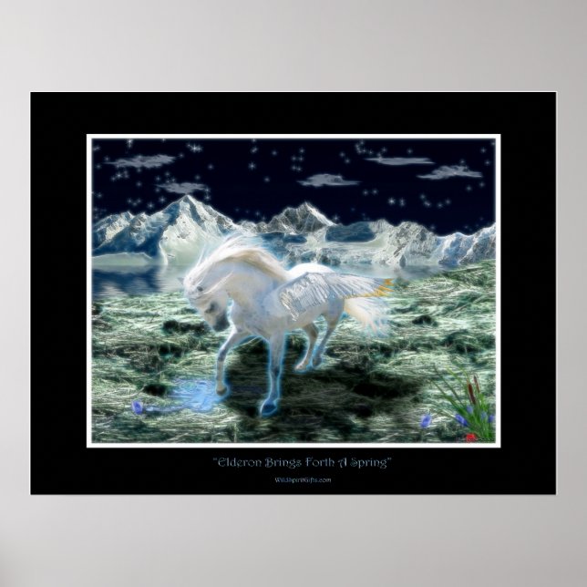 PEGASUS Fantasy Book Art Poster (Front)