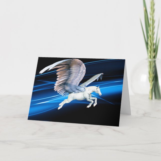 Pegasus Flight Greeting Card (Front)