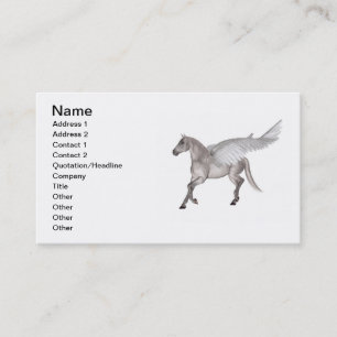 Pegasus Galloping through Storm Clouds Business Card