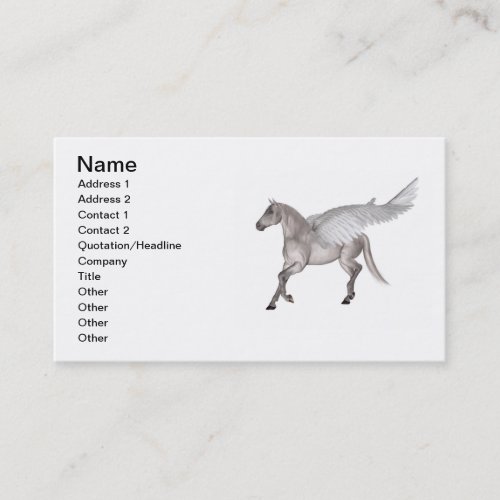 Pegasus Galloping through Storm Clouds Business Cards