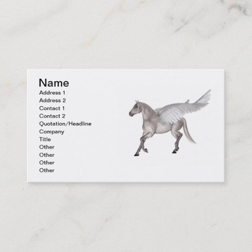 Customizable Pegasus Galloping through Storm Clouds Business Cards