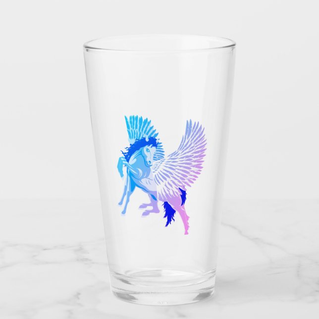 Pegasus Greek Mythology Winged Horse Glass (Front)