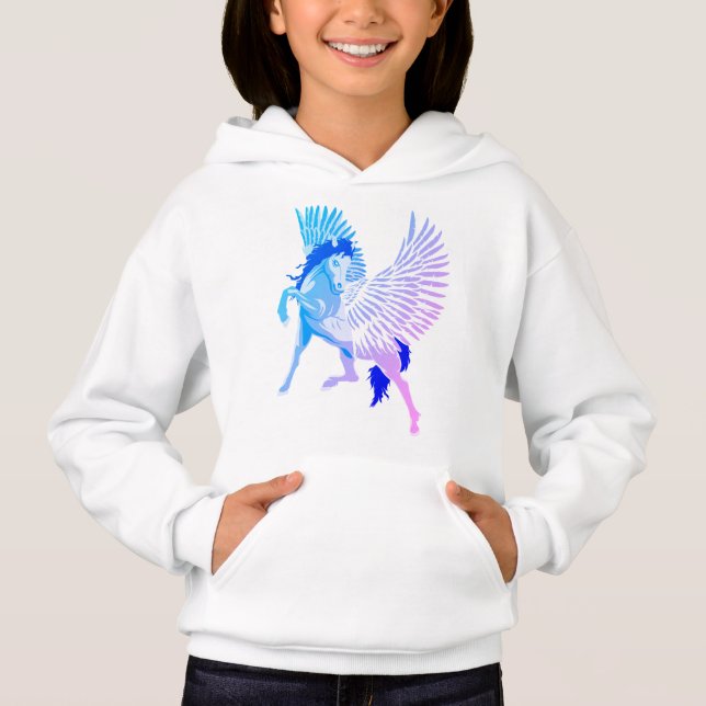 Pegasus Greek Mythology Winged Horse Hoodie (Front)