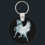 Pegasus Greek Mythology Winged Horse Keychain<br><div class="desc">Flying pegasus illustration, mythical winged horse, one of the most recognized creatures in greek mythology.</div>